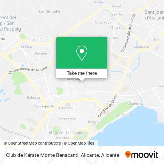Club de Kárate Monte Benacantil Alicante map