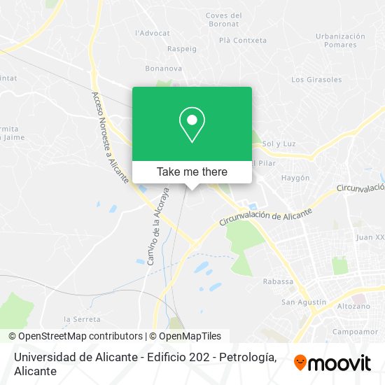 Universidad de Alicante - Edificio 202 - Petrología map
