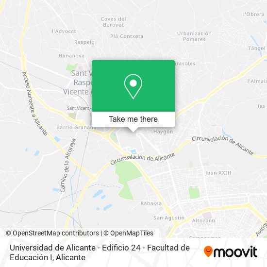 Universidad de Alicante - Edificio 24 - Facultad de Educación I map