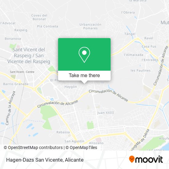 Hagen-Dazs San Vicente map