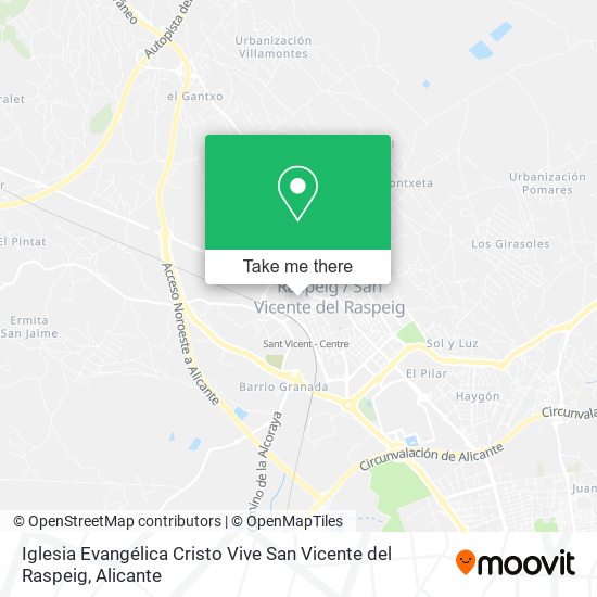 Iglesia Evangélica Cristo Vive San Vicente del Raspeig map