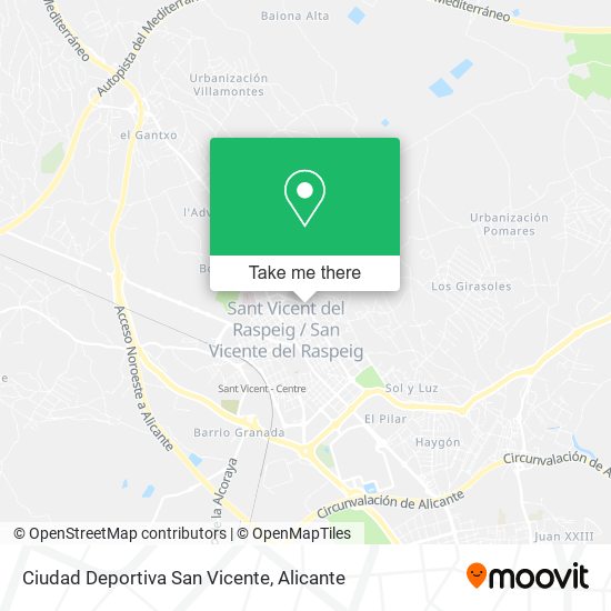 Ciudad Deportiva San Vicente map