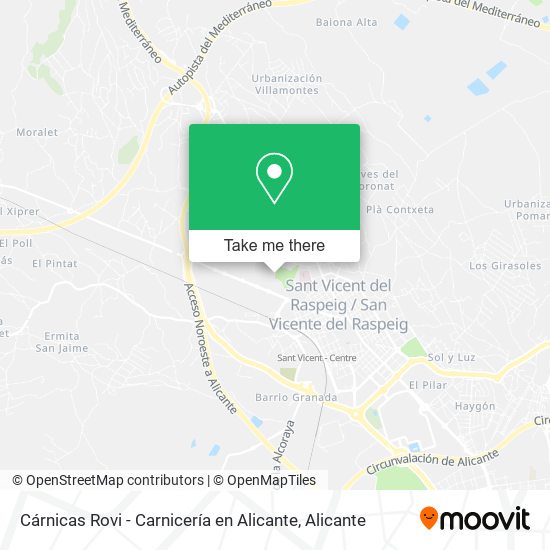 Cárnicas Rovi - Carnicería en Alicante map
