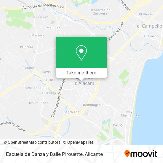 Escuela de Danza y Baile Pirouette map