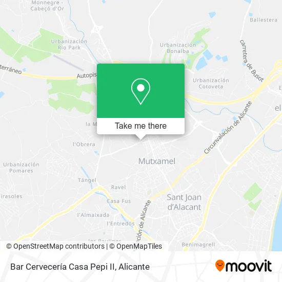 Bar Cervecería Casa Pepi II map