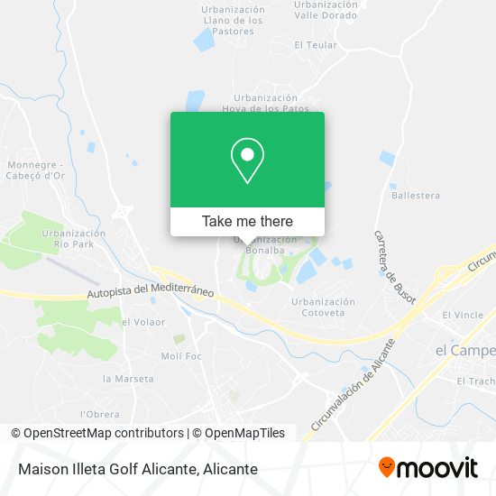 Maison Illeta Golf Alicante map