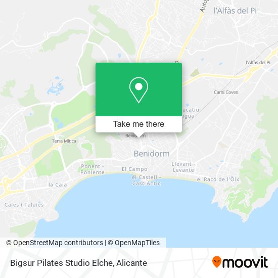 Bigsur Pilates Studio Elche map