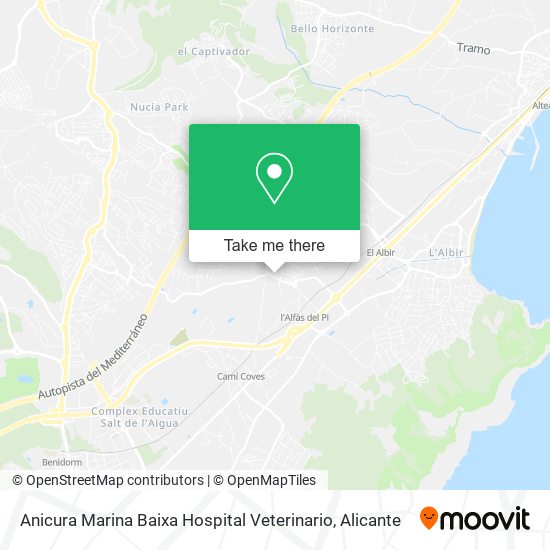 Anicura Marina Baixa Hospital Veterinario map