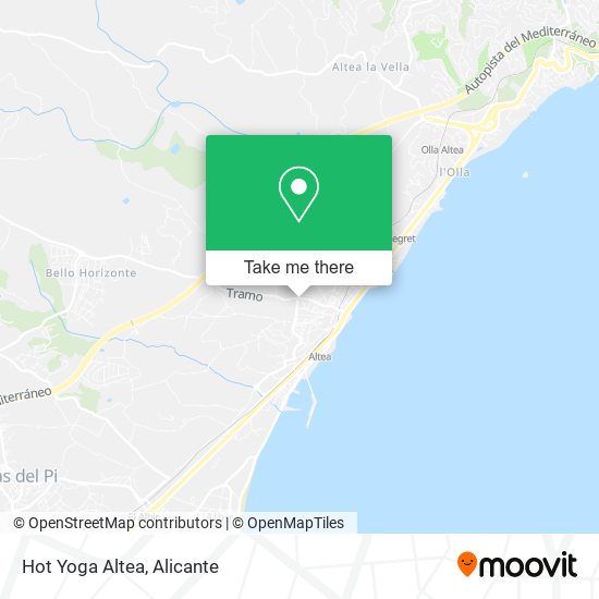 Hot Yoga Altea map