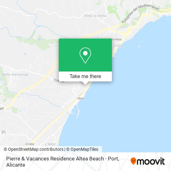 Pierre & Vacances Residence Altea Beach - Port map
