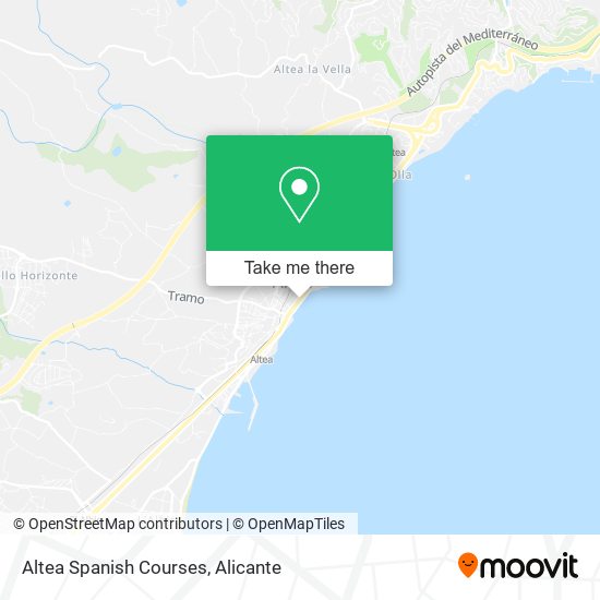 Altea Spanish Courses map