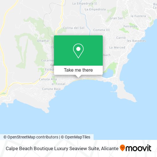 Calpe Beach Boutique Luxury Seaview Suite map