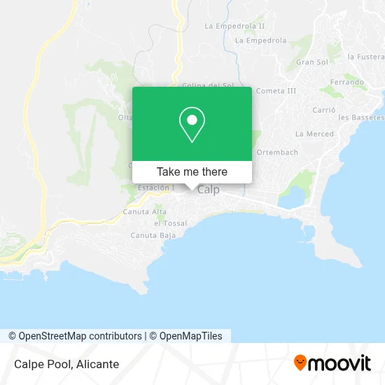 Calpe Pool map