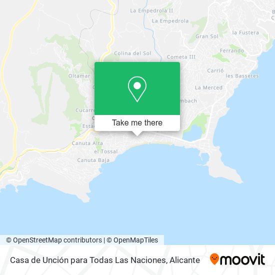 Casa de Unción para Todas Las Naciones map