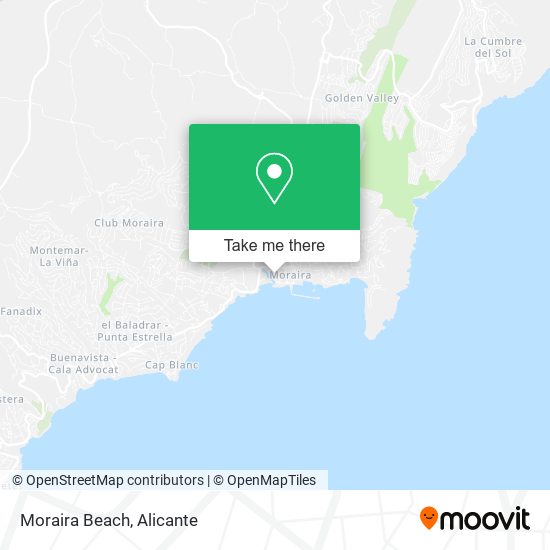 Moraira Beach map