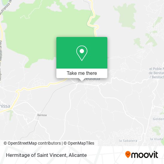 Hermitage of Saint Vincent map