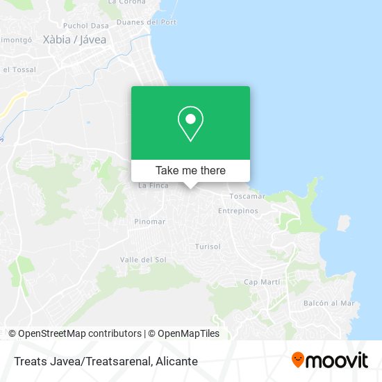 Treats Javea/Treatsarenal map