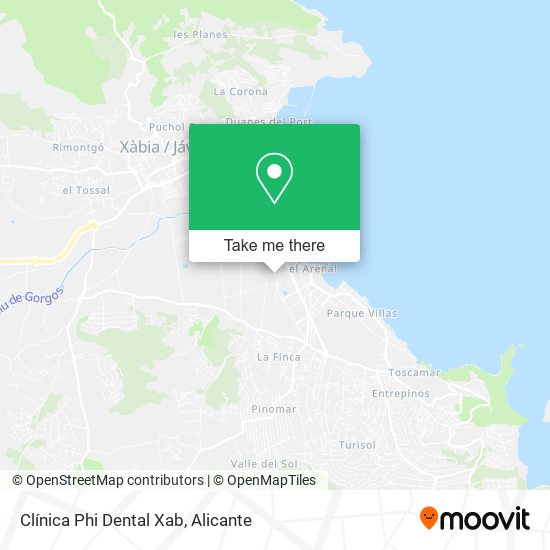 mapa Clínica Phi Dental Xab