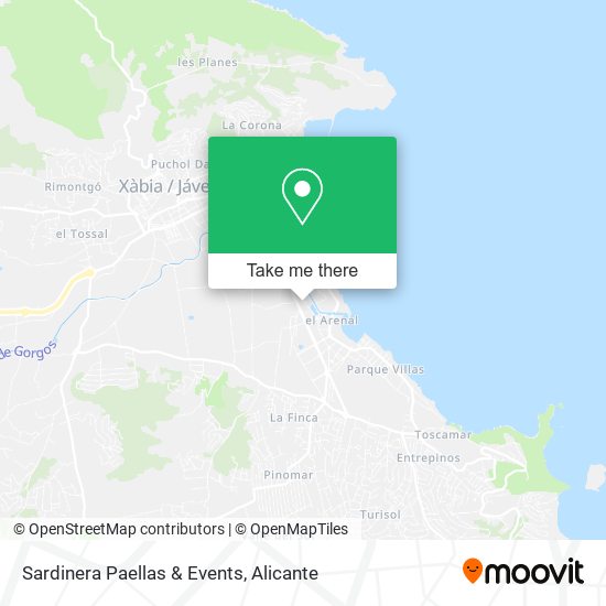 Sardinera Paellas & Events map