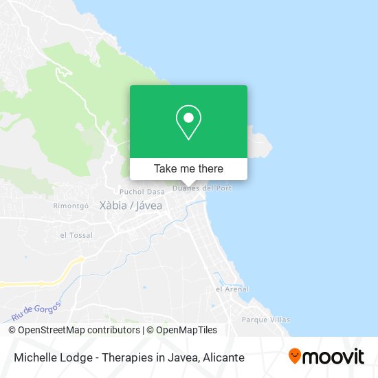 Michelle Lodge - Therapies in Javea map