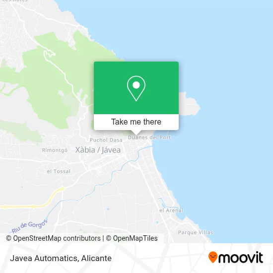 Javea Automatics map