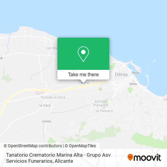 Tanatorio Crematorio Marina Alta - Grupo Asv Servicios Funerarios map