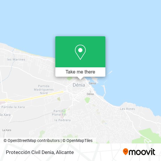 Protección Civil Denia map