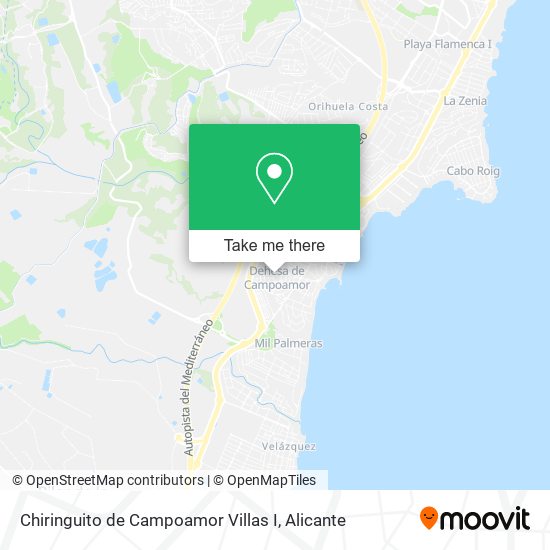 Chiringuito de Campoamor Villas I map