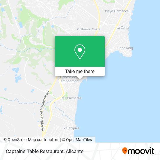 Captain's Table Restaurant map