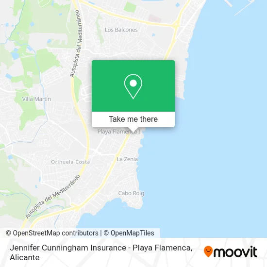 Jennifer Cunningham Insurance - Playa Flamenca map