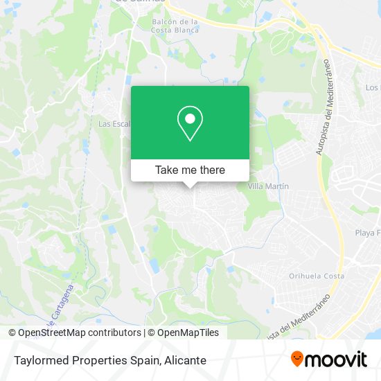 Taylormed Properties Spain map
