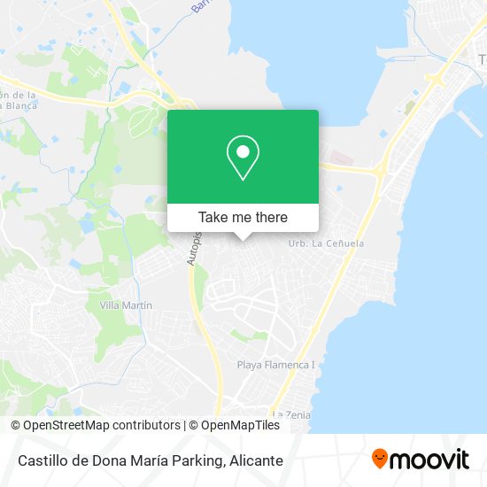Castillo de Dona María Parking map