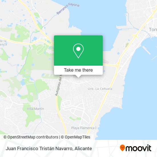 Juan Francisco Tristán Navarro map