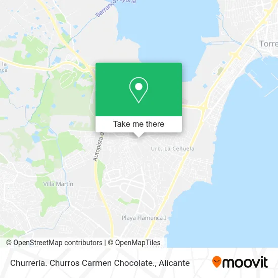 Churrería. Churros Carmen Chocolate. map