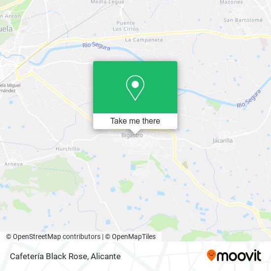 Cafetería Black Rose map