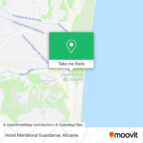 Hotel Meridional Guardamar map