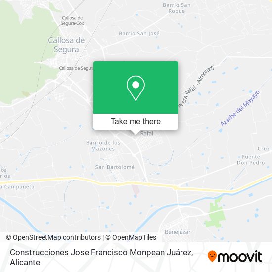 Construcciones Jose Francisco Monpean Juárez map