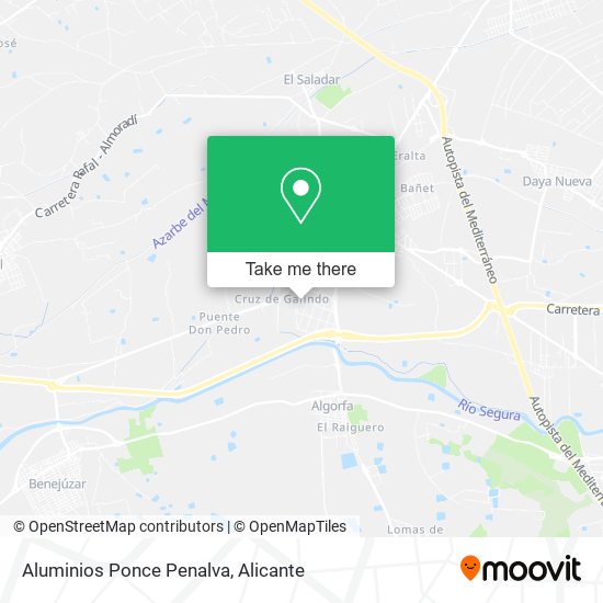Aluminios Ponce Penalva map