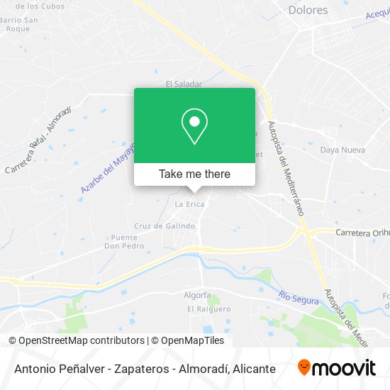 Antonio Peñalver - Zapateros - Almoradí map