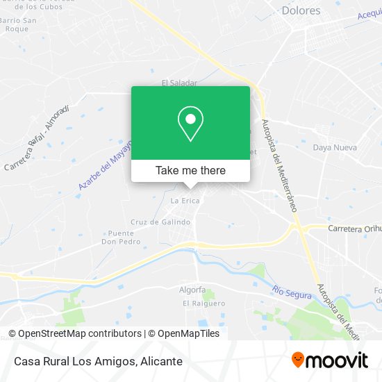 Casa Rural Los Amigos map