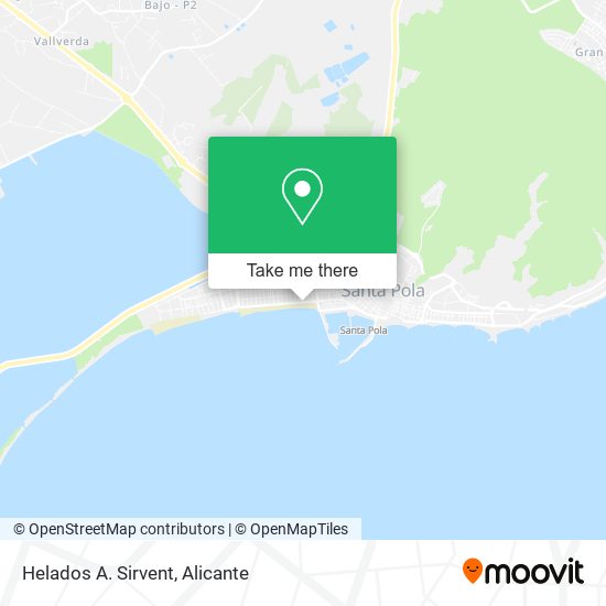 Helados A. Sirvent map