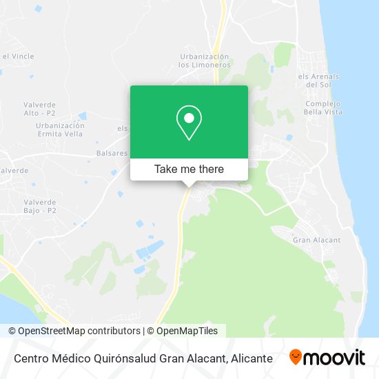 Centro Médico Quirónsalud Gran Alacant map