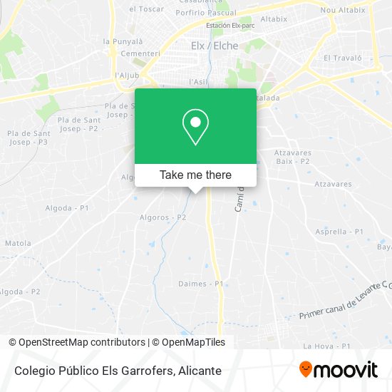 Colegio Público Els Garrofers map