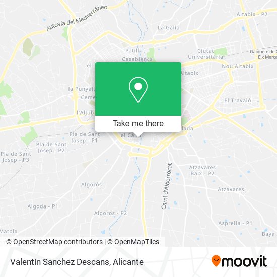 Valentín Sanchez Descans map