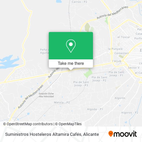 Suministros Hosteleros Altamira Cafés map