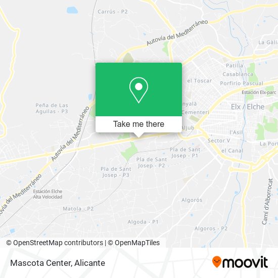 Mascota Center map