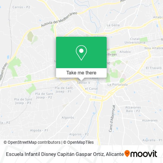 Escuela Infantil Disney Capitán Gaspar Ortiz map
