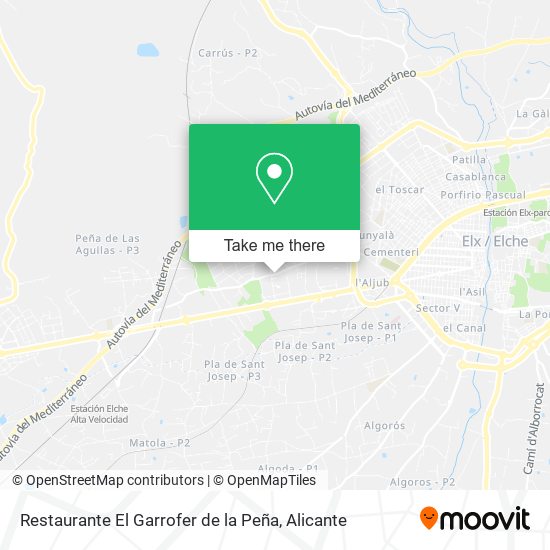 Restaurante El Garrofer de la Peña map