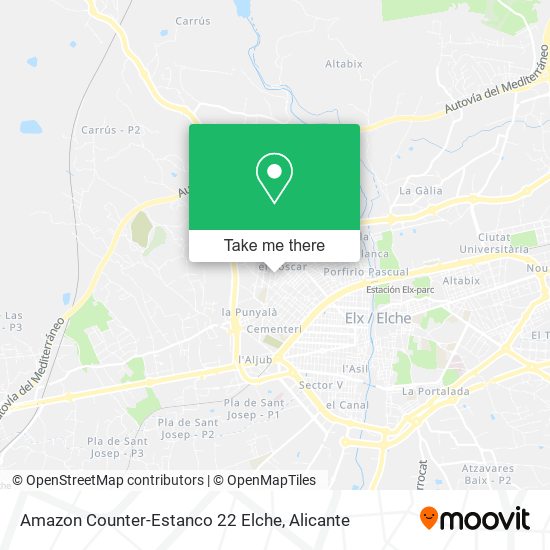 mapa Amazon Counter-Estanco 22 Elche