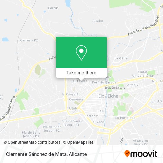 Clemente Sánchez de Mata map
